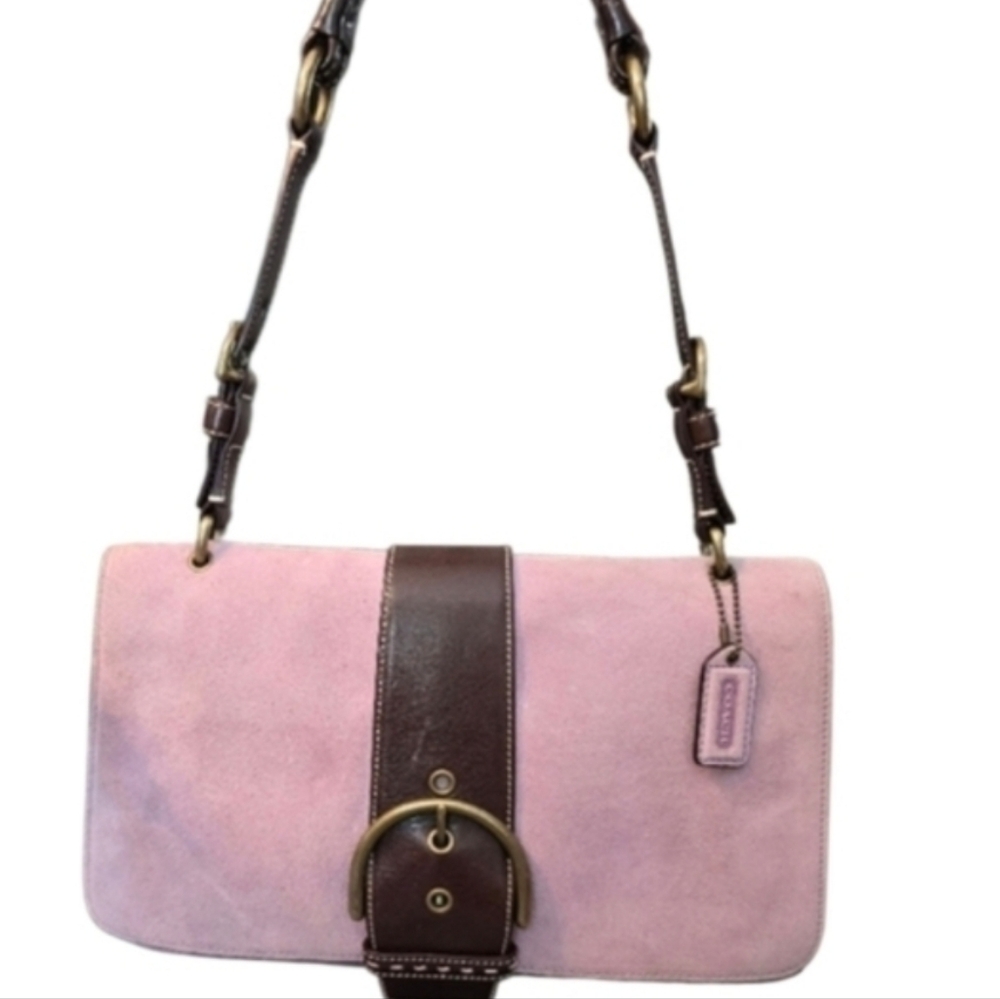 Coach Vintage Lavender Suede 2005 Handbag w/ COA & Coach Dustbag in EUC - Picture 12 of 14
